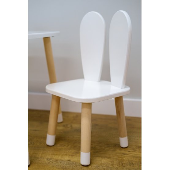 Krzesełko dziecięce - Eyelet - białe