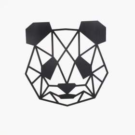 Drewniany obraz geometryczny - Panda - różne kolory