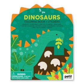 Petit Collage Kolorowanka z naklejkami z dinozaurami