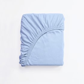 Prześcieradło bawełniane 120x60 cm - jasnoniebieskie, Frotti