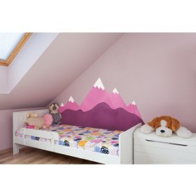 Ochrona piankowa ściany za łóżkiem Góry - różowa