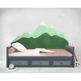 Ochrona piankowa ściany za łóżkiem Góry - zielona