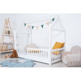 Łóżko domek Montessori Elis białe, Ourbaby®