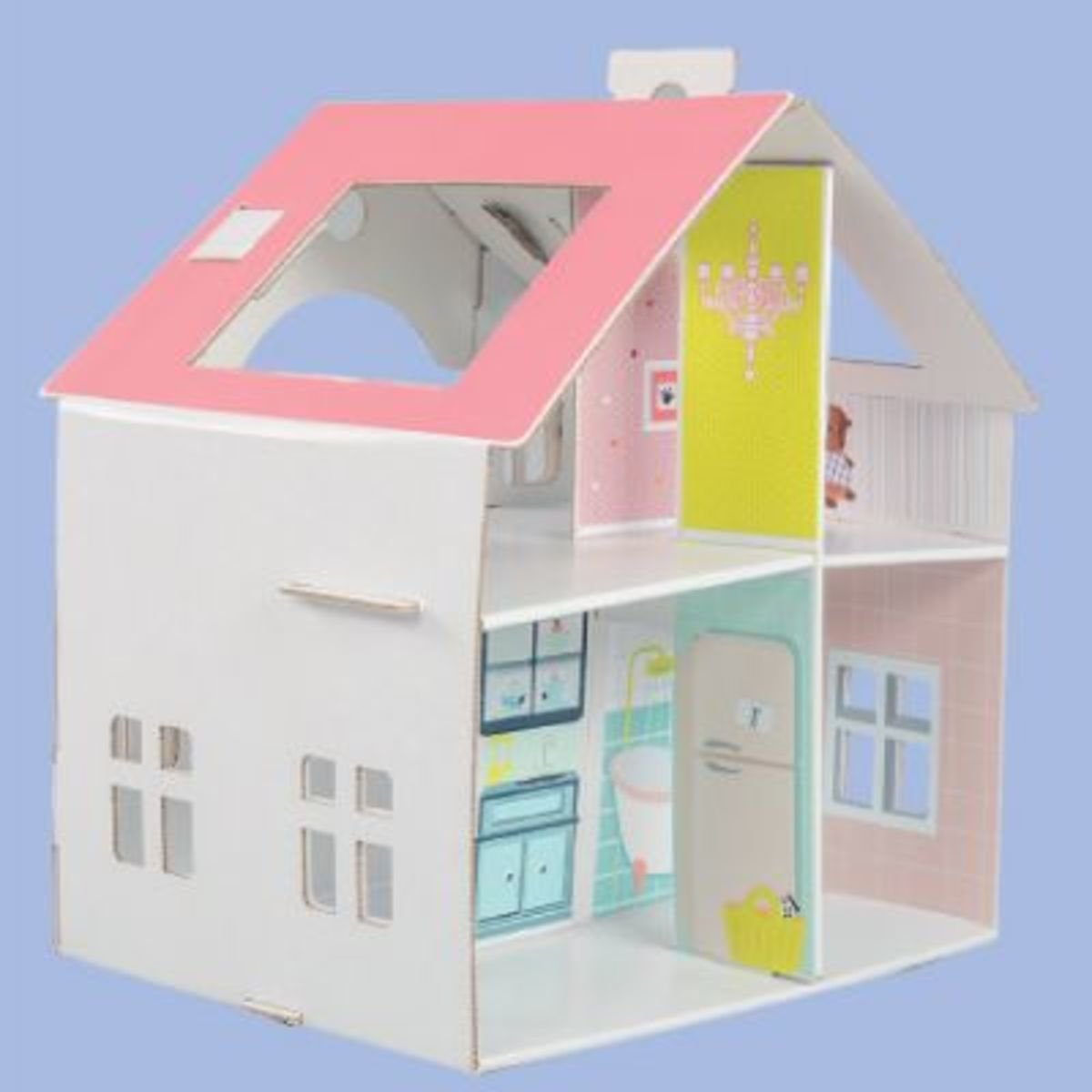 Domek Z Tektury Dla Dzieci Marzycielski - Domek dla lalek z tektury dla dzieci - banaby.pl