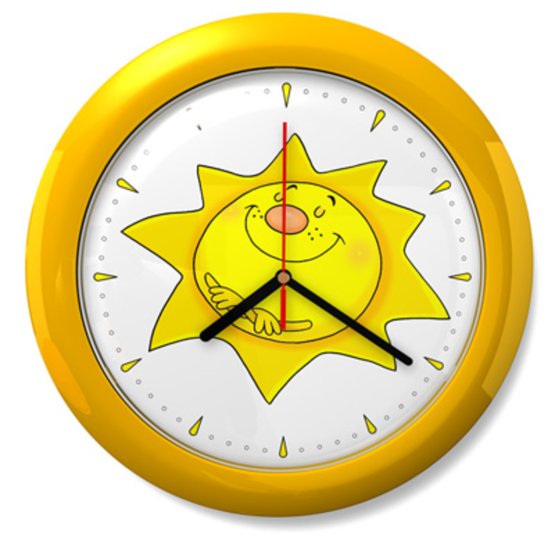 Zegar dla dzieci nr 09 Słońce