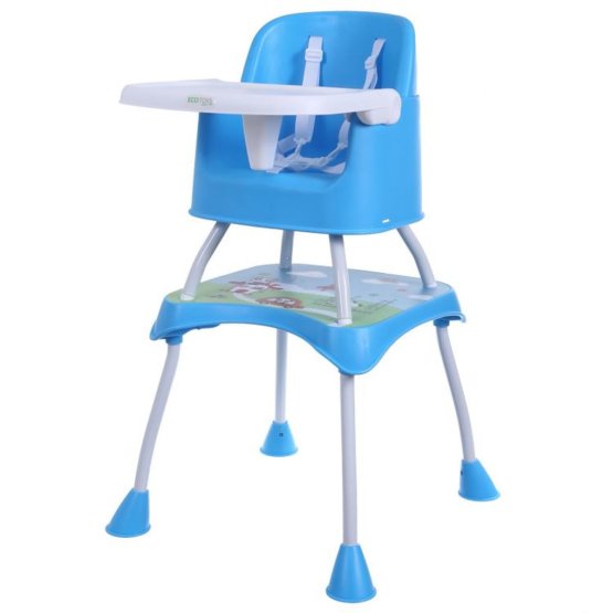Krzesełko do karmienia Panda 3w1 - niebieski