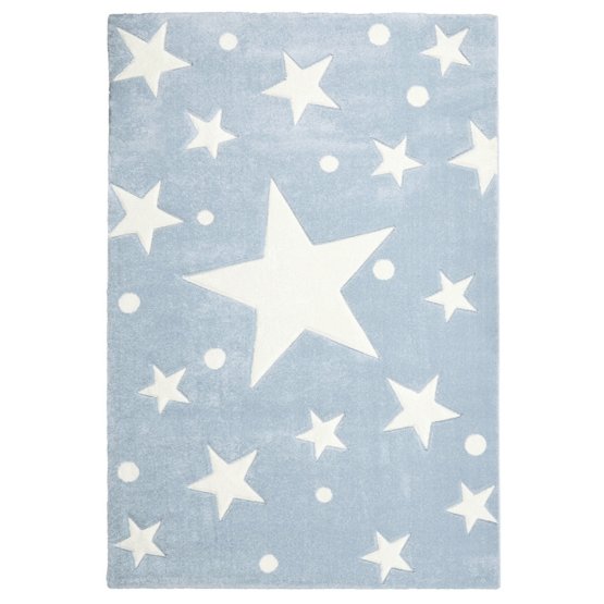 Dziecięcy dywan STARS niebieski / biały