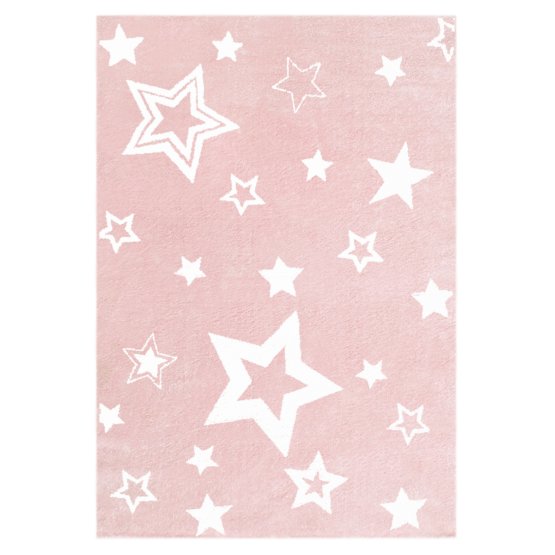 Dziecięcy dywan STARLIGHT różowy/biały