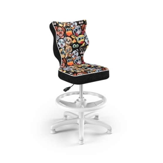 Ergonomiczne krzesło biurowe dla dzieci dostosowane do wzrostu 119-142 cm - zwierzęta