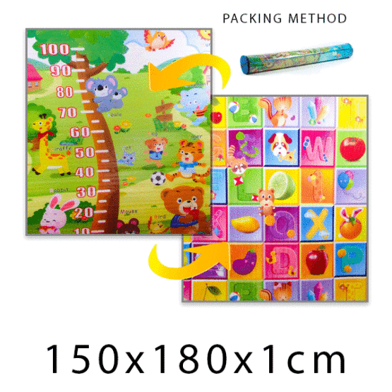 Dywan dziecięcy piankowy - Piknik + kolorowe literki 150x180x1cm