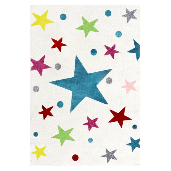 Dziecięcy dywan STARS kremowy / wielokolorowy