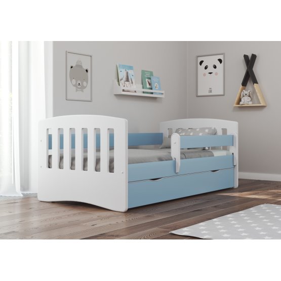 Łóżko dla dzieci Classic - niebieskie