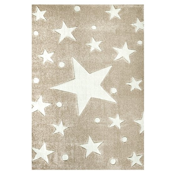 Dziecięcy dywan STARS piaskowo-biały