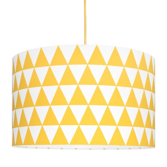 Tekstylna lampa do zawieszenia Triangle - żółta