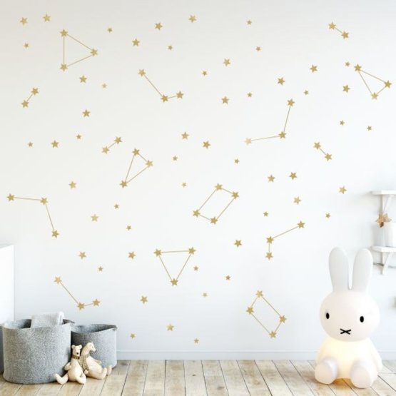 Dekoracja na ścianę - Złote gwiazdy