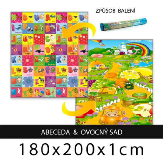 Dziecięcy piankowy dywan - ABC + owocowy raj