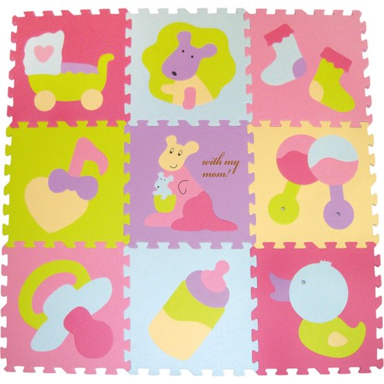 Piankowe puzzle - kolorowe zabawki