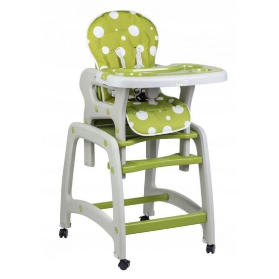 Dziecięca do jedzenia krzesło 3v1 - zielony