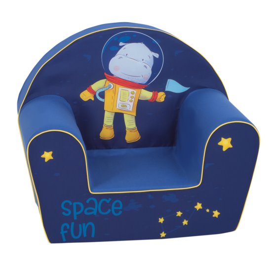Dziecięce krzesełko Hipopotam astronauta - niebieskie