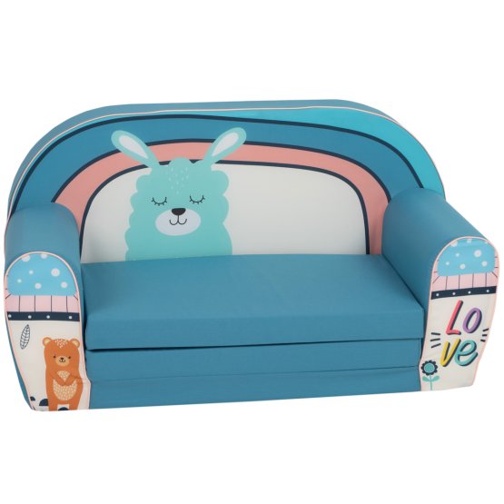 Sofa dla dzieci Mint Rabbit - niebieska