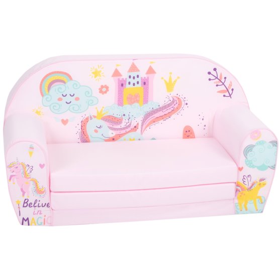 Sofa dziecięca Magic unicorn - różowa