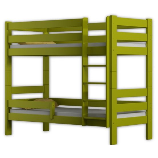 Dziecięca kondygnacja łóżko Teg - zielony