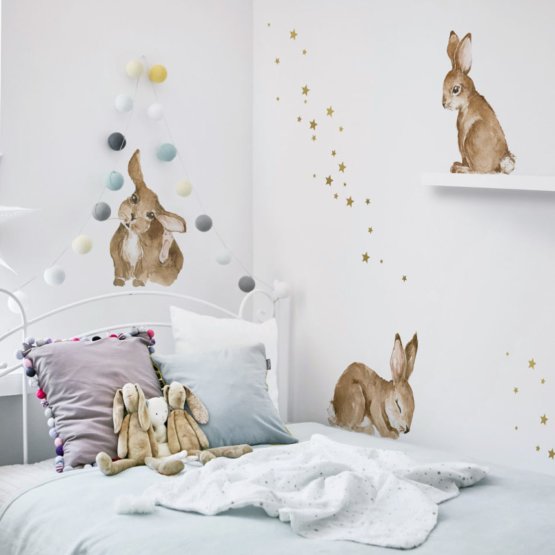 Dekoracja do ściana DEKORNIK Happy króliki