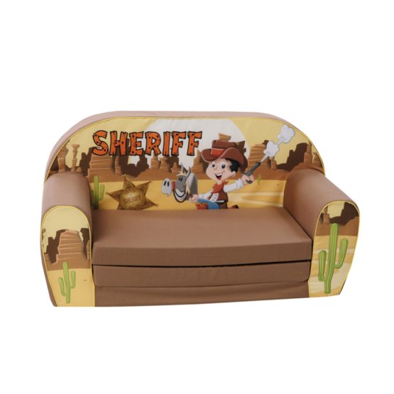 Sofa dla dzieci Kowboj - brunatna