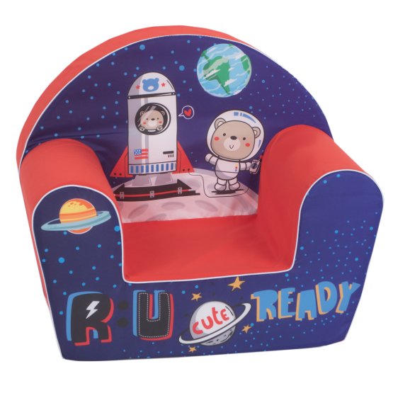 Krzesełko dla dziecka Bear Astronauts - niebiesko-czerwone