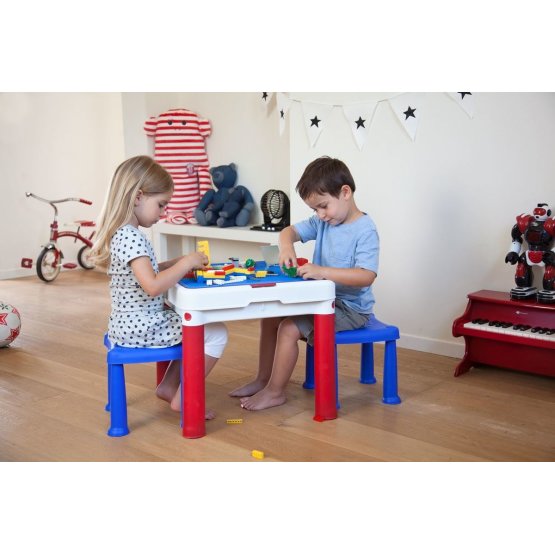 Dziecięcy stół z taburetami Construct