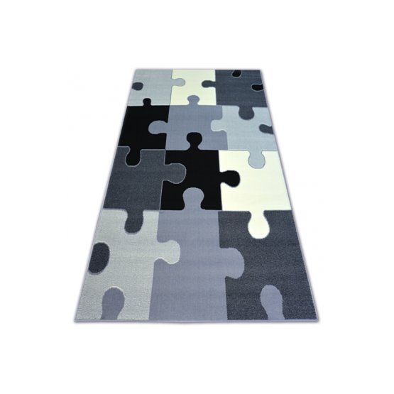 Dziecięcy dywan Puzzle siwy