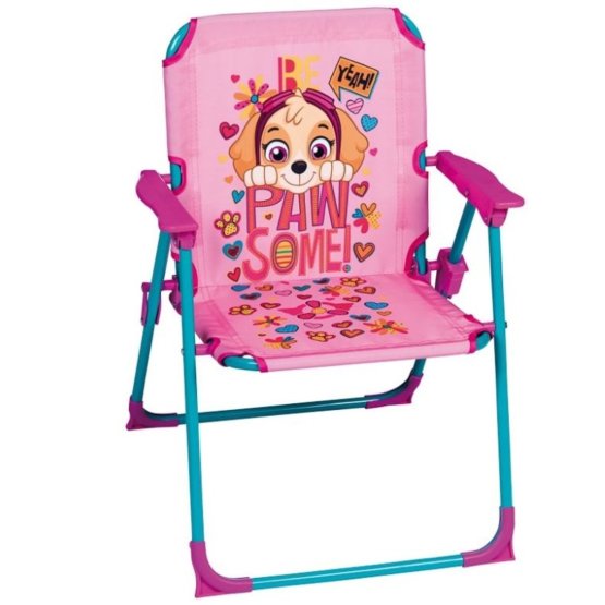 Dziecięca camping krzesło Tlapková patrol - różowa