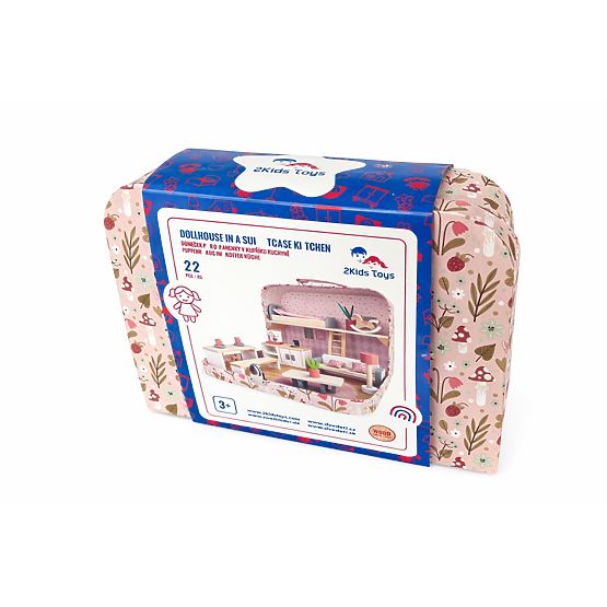 2Kids Toys Domek dla lalek w walizce Kuchnia