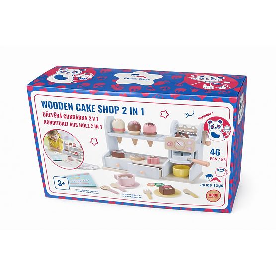 2Kids Toys Drewniana cukiernia 2 w 1