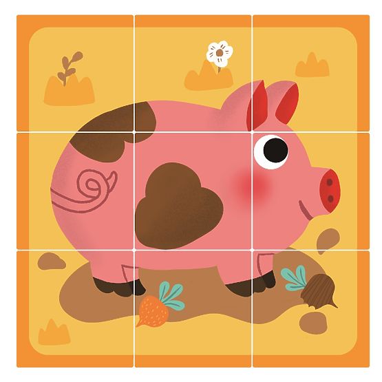 2Kids Toys Drewniane Klocki Farma