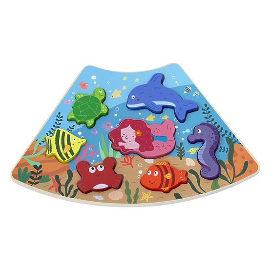 2Kids Toys Drewniane puzzle Koło łączone 6 w 1