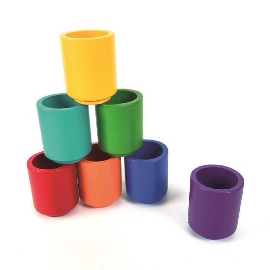 2Kids Toys Tęczowe kulki i kubeczki 7 kolorów