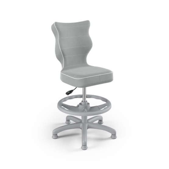 Ergonomiczne krzesło biurowe dla dzieci dostosowane do wzrostu 119-142 cm - kolor szary