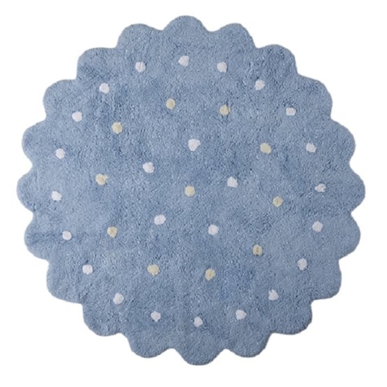 Okrągły dywan Little Biscuit - niebieski