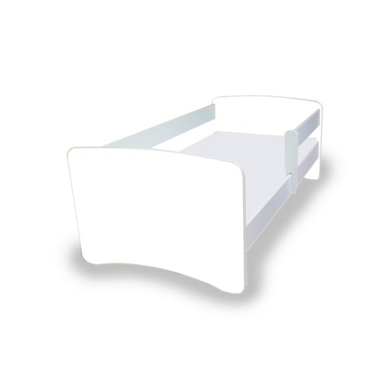 Łóżko dla dziecka z barierką Nico - białe