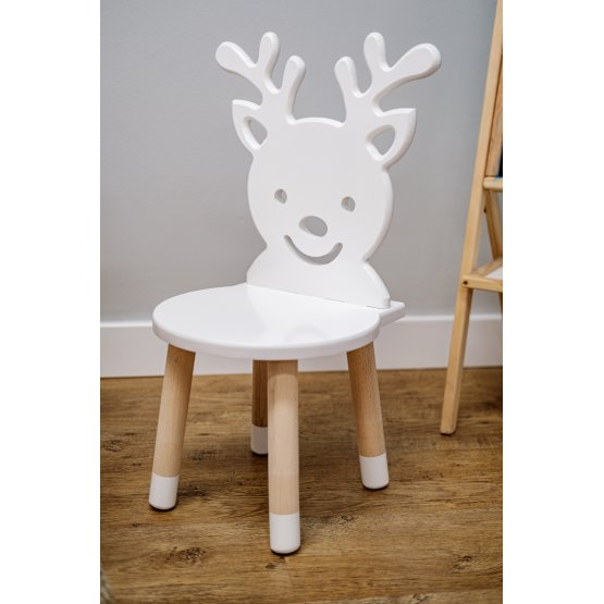 Krzesło dziecięce - Deer - białe