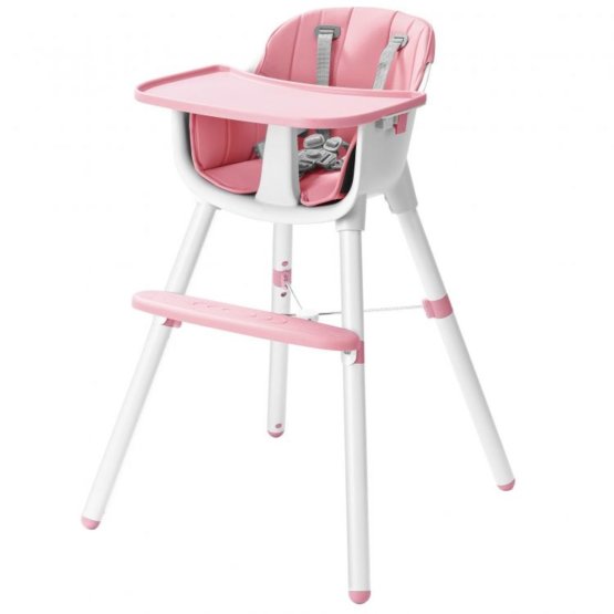 Krzesło do jadalni 2w1 Chloe - różowe