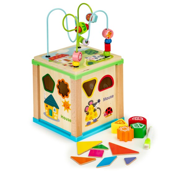 Wielofunkcyjna zabawka edukacyjna z labiryntem i stołem