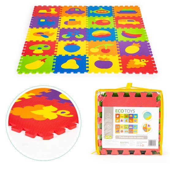 Kolorowa podkładka edukacyjna - puzzle piankowe