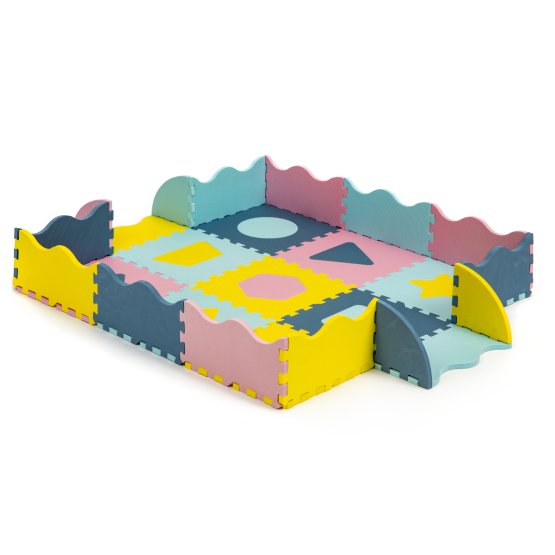 Podkładka piankowa - puzzle w pastelowych kolorach