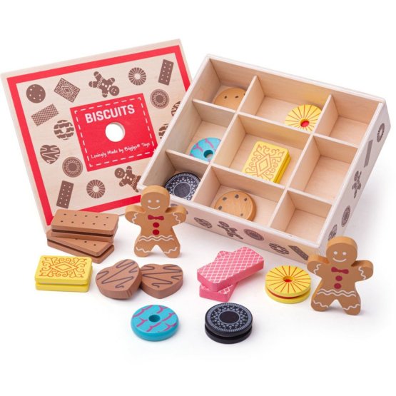 Bigjigs Toys Box z drewnianymi ciasteczkami