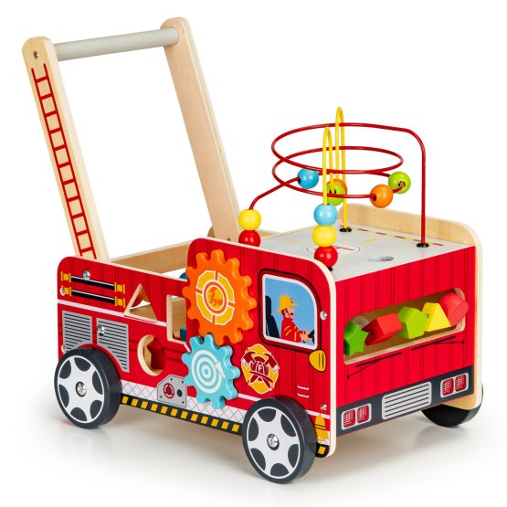 Drewniany chodzik - wóz strażacki