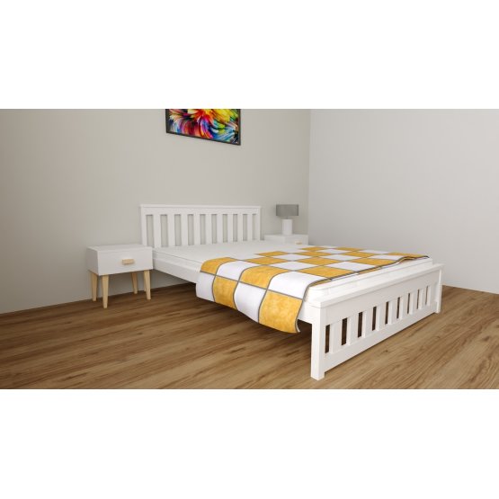 Łóżko podwójne Ada 200 x 140 cm - białe