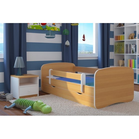 Łóżko dla dziecka z barierką Ourbaby - buk