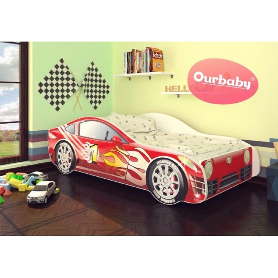 Łóżko dla dziecka Ourbaby Auto + bezpłatny materac